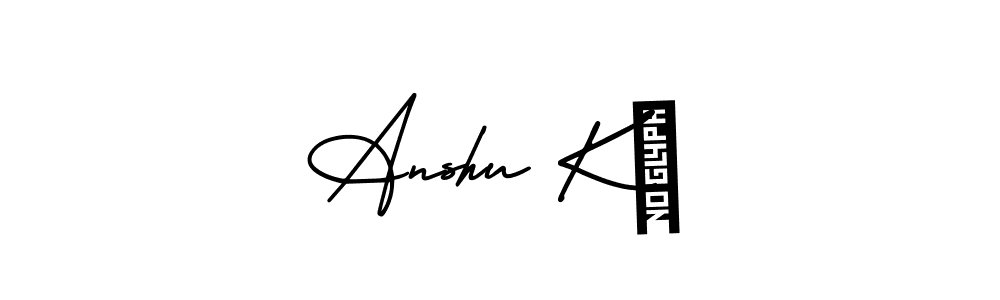 This is the best signature style for the Anshu K♡ name. Also you like these signature font (AmerikaSignatureDemo-Regular). Mix name signature. Anshu K♡ signature style 3 images and pictures png