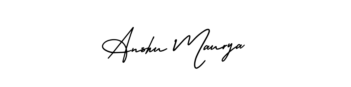 Create a beautiful signature design for name Anshu Maurya. With this signature (AmerikaSignatureDemo-Regular) fonts, you can make a handwritten signature for free. Anshu Maurya signature style 3 images and pictures png
