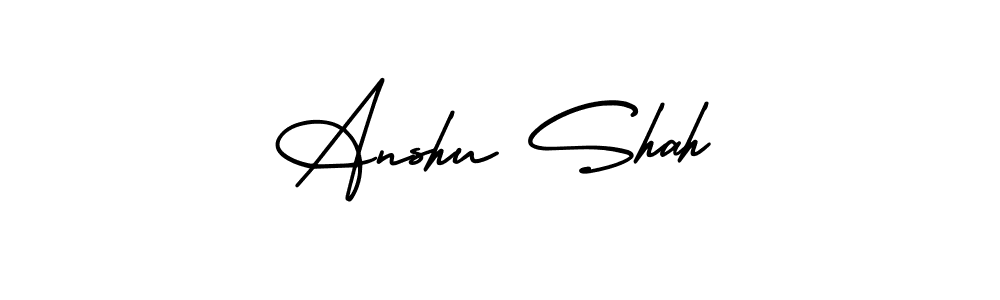 Design your own signature with our free online signature maker. With this signature software, you can create a handwritten (AmerikaSignatureDemo-Regular) signature for name Anshu Shah. Anshu Shah signature style 3 images and pictures png