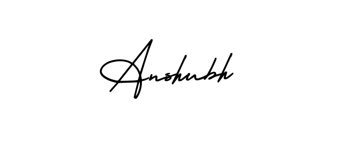 Use a signature maker to create a handwritten signature online. With this signature software, you can design (AmerikaSignatureDemo-Regular) your own signature for name Anshubh. Anshubh signature style 3 images and pictures png