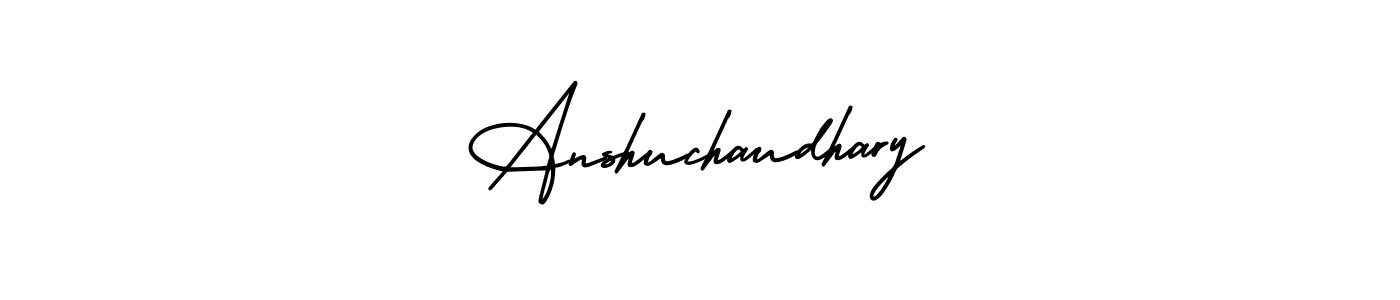 Use a signature maker to create a handwritten signature online. With this signature software, you can design (AmerikaSignatureDemo-Regular) your own signature for name Anshuchaudhary. Anshuchaudhary signature style 3 images and pictures png