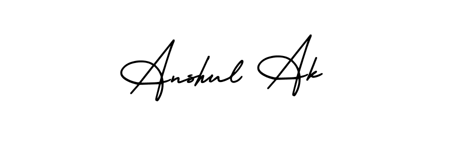 How to make Anshul Ak signature? AmerikaSignatureDemo-Regular is a professional autograph style. Create handwritten signature for Anshul Ak name. Anshul Ak signature style 3 images and pictures png