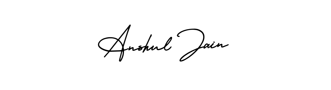 This is the best signature style for the Anshul Jain name. Also you like these signature font (AmerikaSignatureDemo-Regular). Mix name signature. Anshul Jain signature style 3 images and pictures png