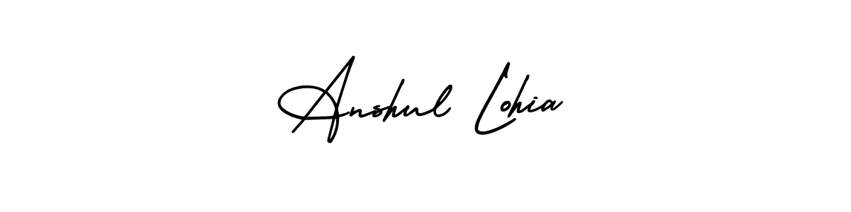 This is the best signature style for the Anshul Lohia name. Also you like these signature font (AmerikaSignatureDemo-Regular). Mix name signature. Anshul Lohia signature style 3 images and pictures png