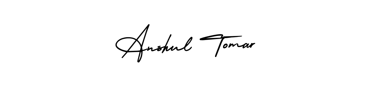Make a beautiful signature design for name Anshul Tomar. With this signature (AmerikaSignatureDemo-Regular) style, you can create a handwritten signature for free. Anshul Tomar signature style 3 images and pictures png