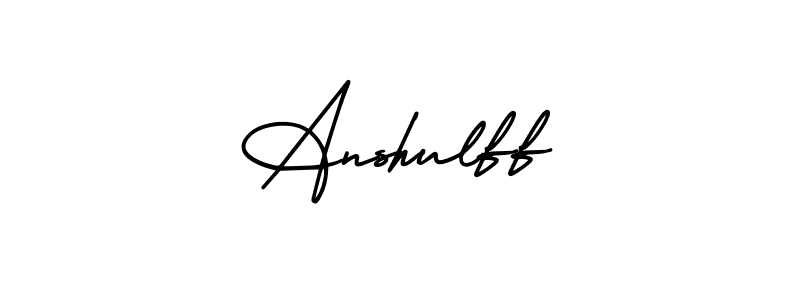 It looks lik you need a new signature style for name Anshulff. Design unique handwritten (AmerikaSignatureDemo-Regular) signature with our free signature maker in just a few clicks. Anshulff signature style 3 images and pictures png
