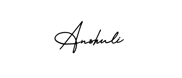 Anshuli stylish signature style. Best Handwritten Sign (AmerikaSignatureDemo-Regular) for my name. Handwritten Signature Collection Ideas for my name Anshuli. Anshuli signature style 3 images and pictures png