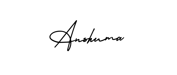 Create a beautiful signature design for name Anshuma. With this signature (AmerikaSignatureDemo-Regular) fonts, you can make a handwritten signature for free. Anshuma signature style 3 images and pictures png