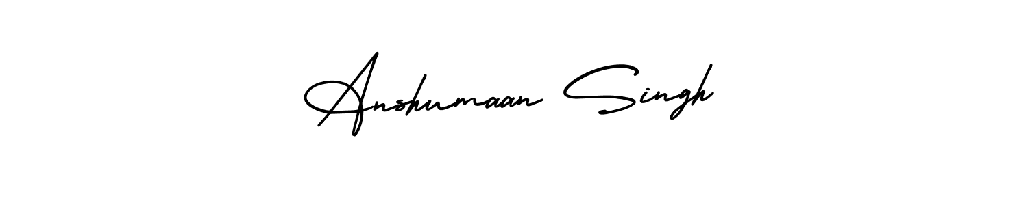 Create a beautiful signature design for name Anshumaan Singh. With this signature (AmerikaSignatureDemo-Regular) fonts, you can make a handwritten signature for free. Anshumaan Singh signature style 3 images and pictures png