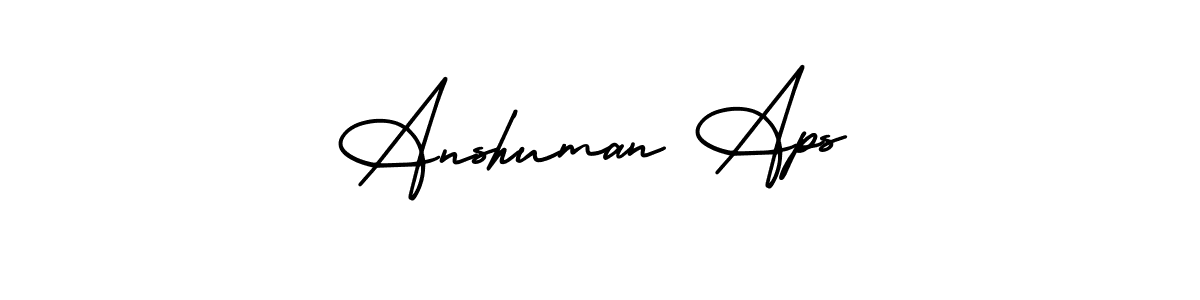 How to make Anshuman Aps name signature. Use AmerikaSignatureDemo-Regular style for creating short signs online. This is the latest handwritten sign. Anshuman Aps signature style 3 images and pictures png