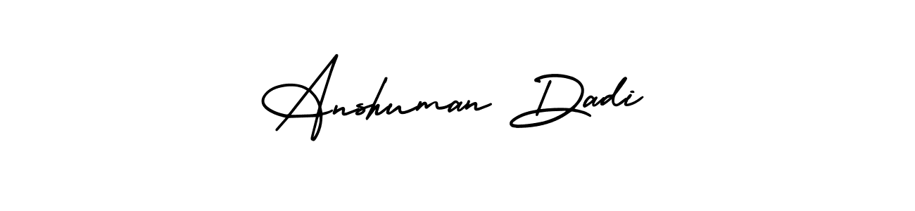 It looks lik you need a new signature style for name Anshuman Dadi. Design unique handwritten (AmerikaSignatureDemo-Regular) signature with our free signature maker in just a few clicks. Anshuman Dadi signature style 3 images and pictures png