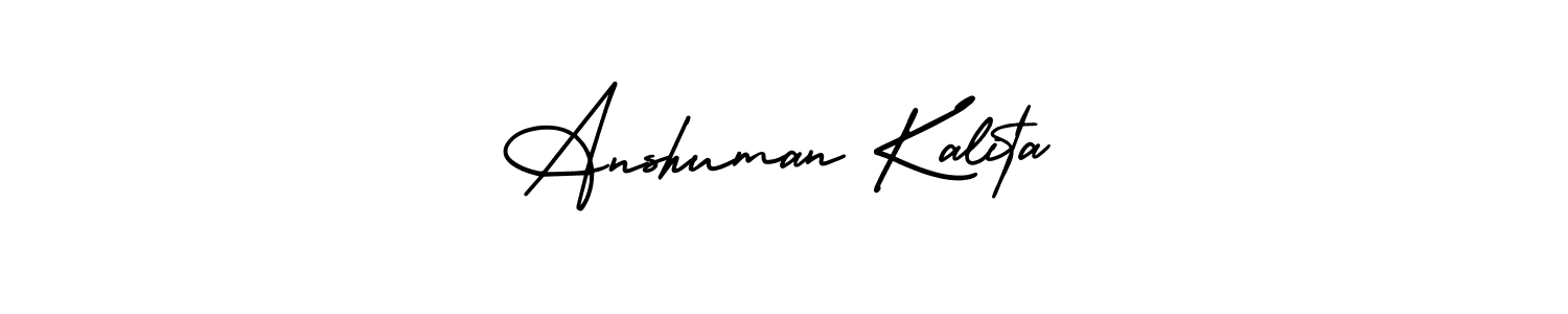 Anshuman Kalita stylish signature style. Best Handwritten Sign (AmerikaSignatureDemo-Regular) for my name. Handwritten Signature Collection Ideas for my name Anshuman Kalita. Anshuman Kalita signature style 3 images and pictures png