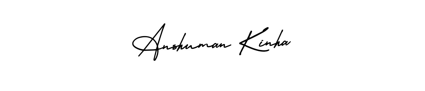 Similarly AmerikaSignatureDemo-Regular is the best handwritten signature design. Signature creator online .You can use it as an online autograph creator for name Anshuman Kinha. Anshuman Kinha signature style 3 images and pictures png