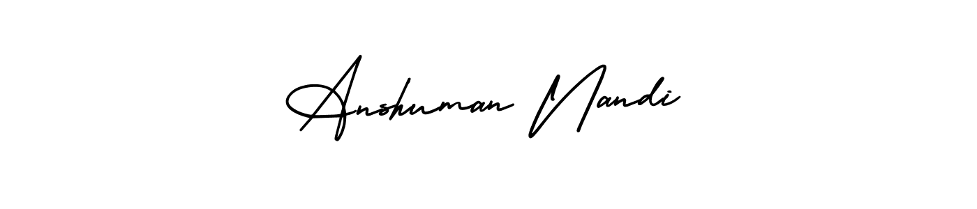 AmerikaSignatureDemo-Regular is a professional signature style that is perfect for those who want to add a touch of class to their signature. It is also a great choice for those who want to make their signature more unique. Get Anshuman Nandi name to fancy signature for free. Anshuman Nandi signature style 3 images and pictures png