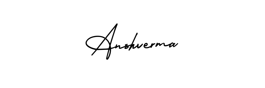 This is the best signature style for the Anshverma name. Also you like these signature font (AmerikaSignatureDemo-Regular). Mix name signature. Anshverma signature style 3 images and pictures png