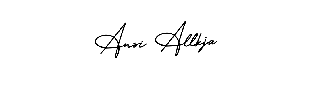 Best and Professional Signature Style for Ansi Allkja. AmerikaSignatureDemo-Regular Best Signature Style Collection. Ansi Allkja signature style 3 images and pictures png