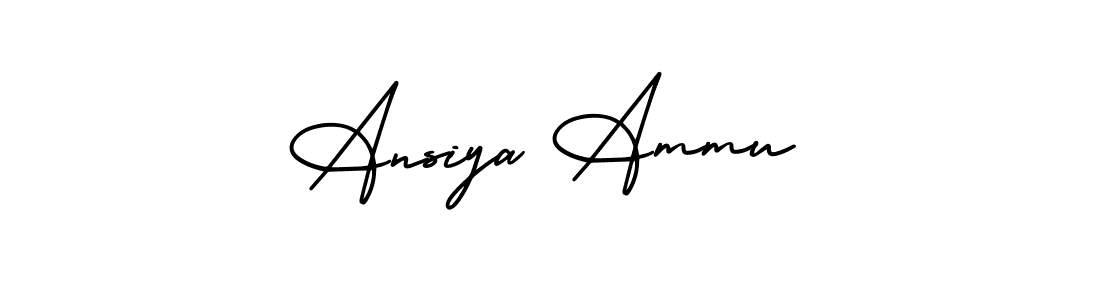 How to make Ansiya Ammu signature? AmerikaSignatureDemo-Regular is a professional autograph style. Create handwritten signature for Ansiya Ammu name. Ansiya Ammu signature style 3 images and pictures png