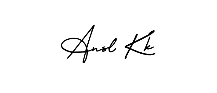 Ansl Kk stylish signature style. Best Handwritten Sign (AmerikaSignatureDemo-Regular) for my name. Handwritten Signature Collection Ideas for my name Ansl Kk. Ansl Kk signature style 3 images and pictures png