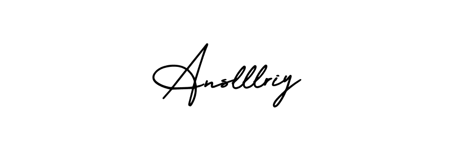 Also we have Anslllriy name is the best signature style. Create professional handwritten signature collection using AmerikaSignatureDemo-Regular autograph style. Anslllriy signature style 3 images and pictures png