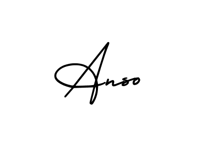 How to Draw Anso signature style? AmerikaSignatureDemo-Regular is a latest design signature styles for name Anso. Anso signature style 3 images and pictures png