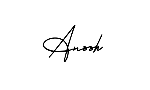 How to make Anssh signature? AmerikaSignatureDemo-Regular is a professional autograph style. Create handwritten signature for Anssh name. Anssh signature style 3 images and pictures png