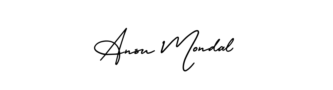 How to make Ansu Mondal signature? AmerikaSignatureDemo-Regular is a professional autograph style. Create handwritten signature for Ansu Mondal name. Ansu Mondal signature style 3 images and pictures png