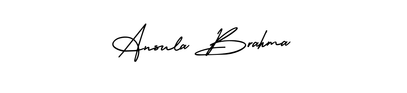 Make a beautiful signature design for name Ansula Brahma. Use this online signature maker to create a handwritten signature for free. Ansula Brahma signature style 3 images and pictures png