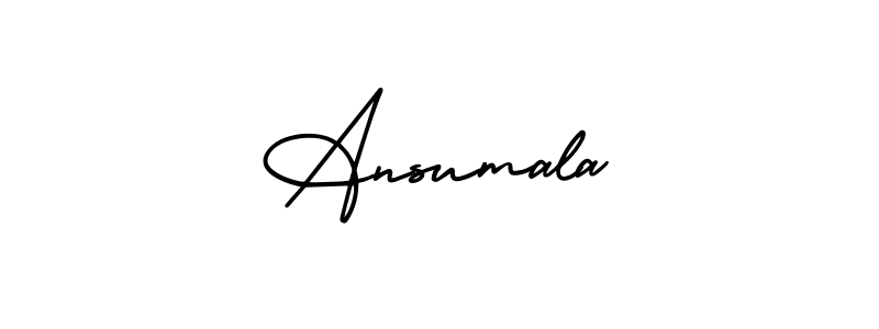 Design your own signature with our free online signature maker. With this signature software, you can create a handwritten (AmerikaSignatureDemo-Regular) signature for name Ansumala. Ansumala signature style 3 images and pictures png