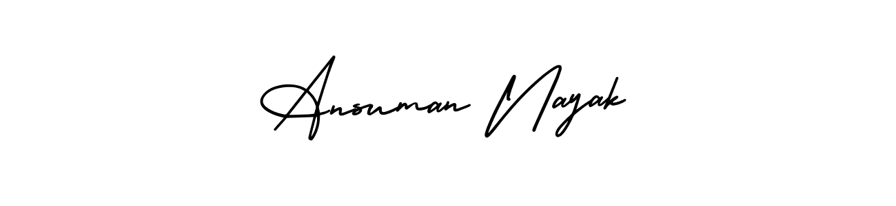 You should practise on your own different ways (AmerikaSignatureDemo-Regular) to write your name (Ansuman Nayak) in signature. don't let someone else do it for you. Ansuman Nayak signature style 3 images and pictures png