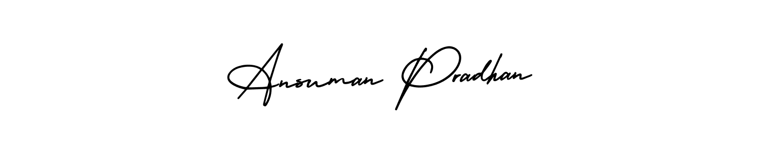 Design your own signature with our free online signature maker. With this signature software, you can create a handwritten (AmerikaSignatureDemo-Regular) signature for name Ansuman Pradhan. Ansuman Pradhan signature style 3 images and pictures png