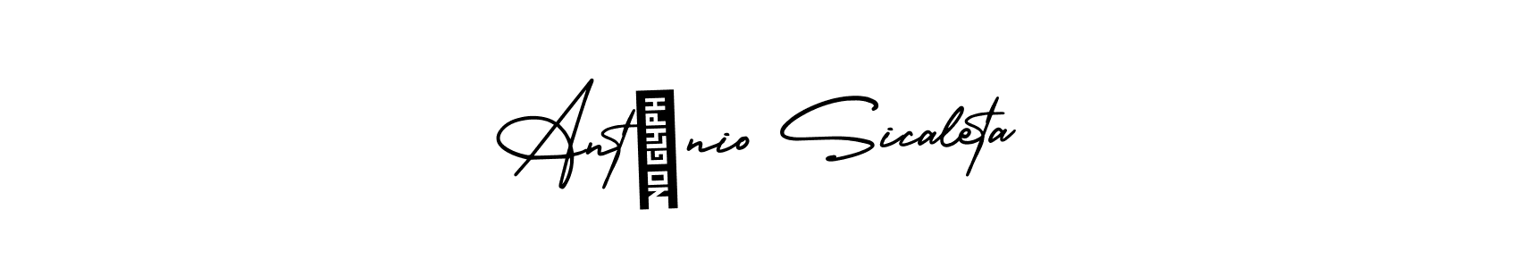 Also we have António Sicaleta name is the best signature style. Create professional handwritten signature collection using AmerikaSignatureDemo-Regular autograph style. António Sicaleta signature style 3 images and pictures png