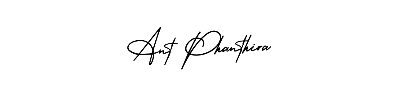 How to make Ant Phanthira name signature. Use AmerikaSignatureDemo-Regular style for creating short signs online. This is the latest handwritten sign. Ant Phanthira signature style 3 images and pictures png