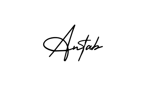 Make a beautiful signature design for name Antab. With this signature (AmerikaSignatureDemo-Regular) style, you can create a handwritten signature for free. Antab signature style 3 images and pictures png