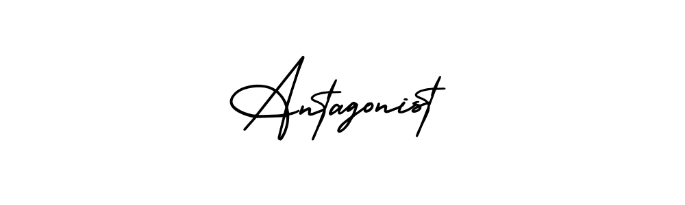 Antagonist stylish signature style. Best Handwritten Sign (AmerikaSignatureDemo-Regular) for my name. Handwritten Signature Collection Ideas for my name Antagonist. Antagonist signature style 3 images and pictures png