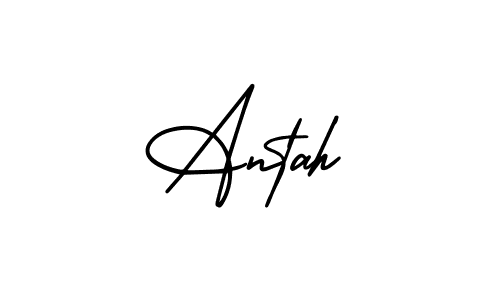 Create a beautiful signature design for name Antah. With this signature (AmerikaSignatureDemo-Regular) fonts, you can make a handwritten signature for free. Antah signature style 3 images and pictures png