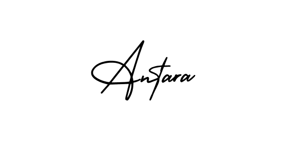 How to make Antara name signature. Use AmerikaSignatureDemo-Regular style for creating short signs online. This is the latest handwritten sign. Antara signature style 3 images and pictures png