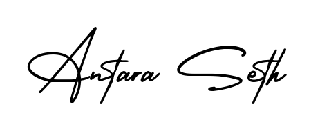 It looks like you need a new signature style for name Antara Seth. Design unique handwritten (AmerikaSignatureDemo-Regular) signature with our free signature maker in just a few clicks. Antara Seth signature style 3 images and pictures png