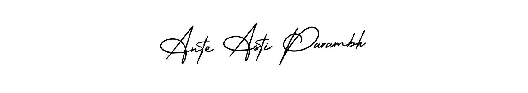 if you are searching for the best signature style for your name Ante Asti Parambh. so please give up your signature search. here we have designed multiple signature styles  using AmerikaSignatureDemo-Regular. Ante Asti Parambh signature style 3 images and pictures png