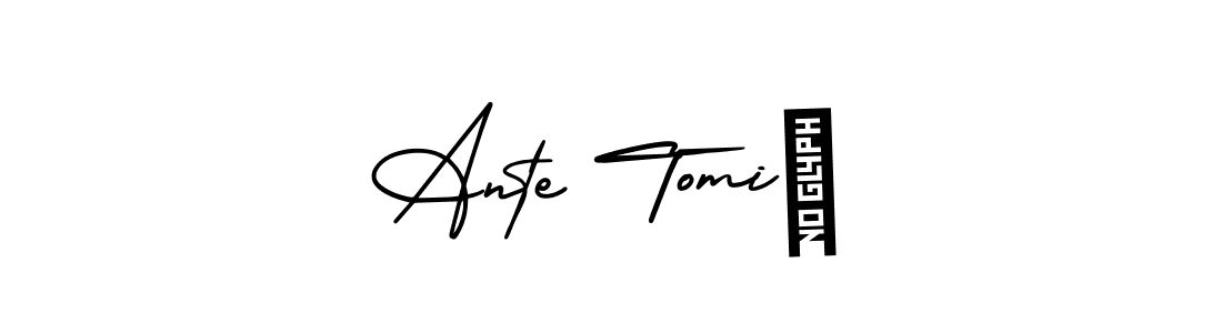 Use a signature maker to create a handwritten signature online. With this signature software, you can design (AmerikaSignatureDemo-Regular) your own signature for name Ante TomiĆ. Ante TomiĆ signature style 3 images and pictures png