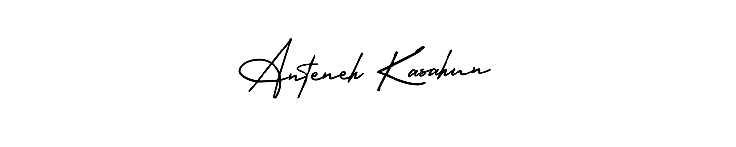 How to make Anteneh Kasahun name signature. Use AmerikaSignatureDemo-Regular style for creating short signs online. This is the latest handwritten sign. Anteneh Kasahun signature style 3 images and pictures png