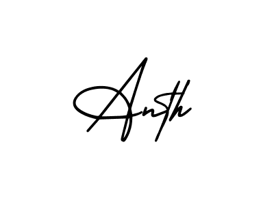 Use a signature maker to create a handwritten signature online. With this signature software, you can design (AmerikaSignatureDemo-Regular) your own signature for name Anth. Anth signature style 3 images and pictures png