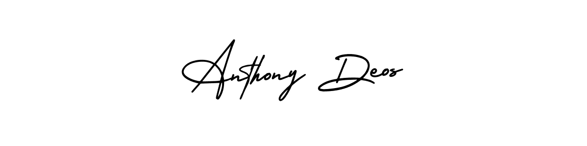 How to make Anthony Deos name signature. Use AmerikaSignatureDemo-Regular style for creating short signs online. This is the latest handwritten sign. Anthony Deos signature style 3 images and pictures png