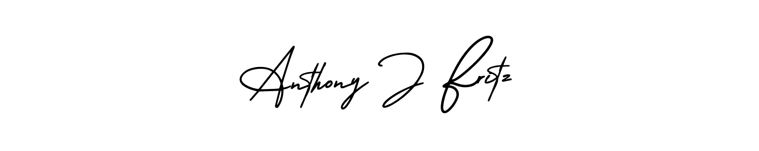 Also You can easily find your signature by using the search form. We will create Anthony J Fritz name handwritten signature images for you free of cost using AmerikaSignatureDemo-Regular sign style. Anthony J Fritz signature style 3 images and pictures png