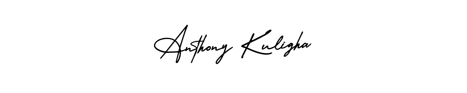 AmerikaSignatureDemo-Regular is a professional signature style that is perfect for those who want to add a touch of class to their signature. It is also a great choice for those who want to make their signature more unique. Get Anthony Kuligha name to fancy signature for free. Anthony Kuligha signature style 3 images and pictures png