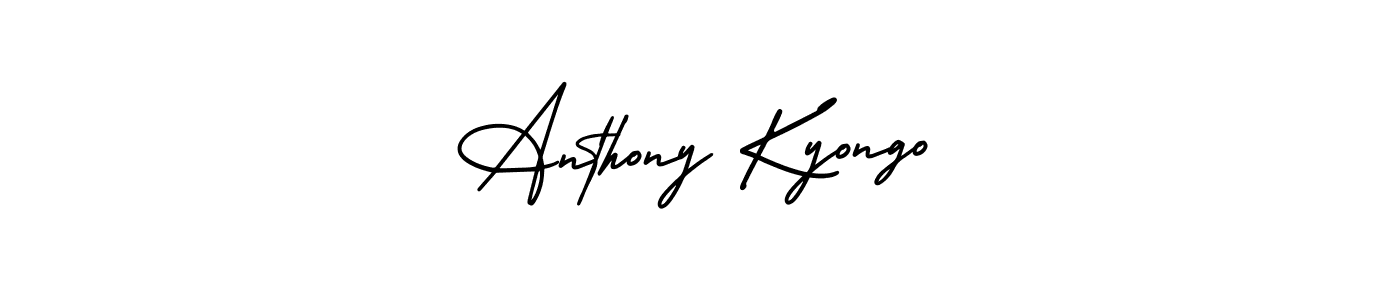 How to make Anthony Kyongo signature? AmerikaSignatureDemo-Regular is a professional autograph style. Create handwritten signature for Anthony Kyongo name. Anthony Kyongo signature style 3 images and pictures png