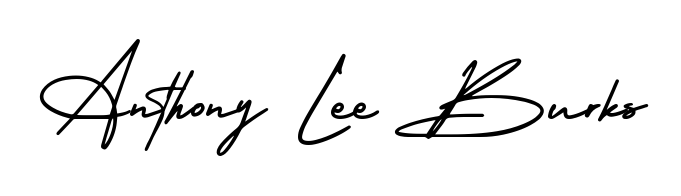 Download transparent PNG signature for name Anthony Lee Burks styled with AmerikaSignatureDemo-Regular font. Ready to paste directly into PDF and Word agreements. Anthony Lee Burks signature style 3 images and pictures png