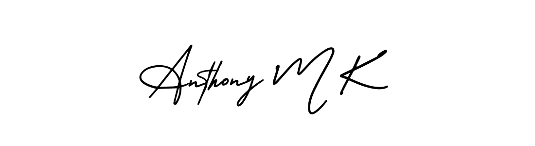 Similarly AmerikaSignatureDemo-Regular is the best handwritten signature design. Signature creator online .You can use it as an online autograph creator for name Anthony M K. Anthony M K signature style 3 images and pictures png