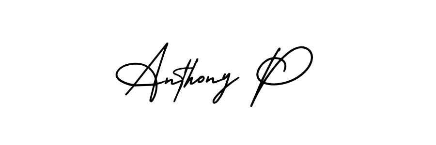 How to make Anthony P signature? AmerikaSignatureDemo-Regular is a professional autograph style. Create handwritten signature for Anthony P name. Anthony P signature style 3 images and pictures png