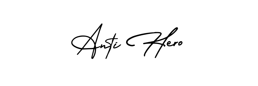 Make a beautiful signature design for name Anti Hero. Use this online signature maker to create a handwritten signature for free. Anti Hero signature style 3 images and pictures png