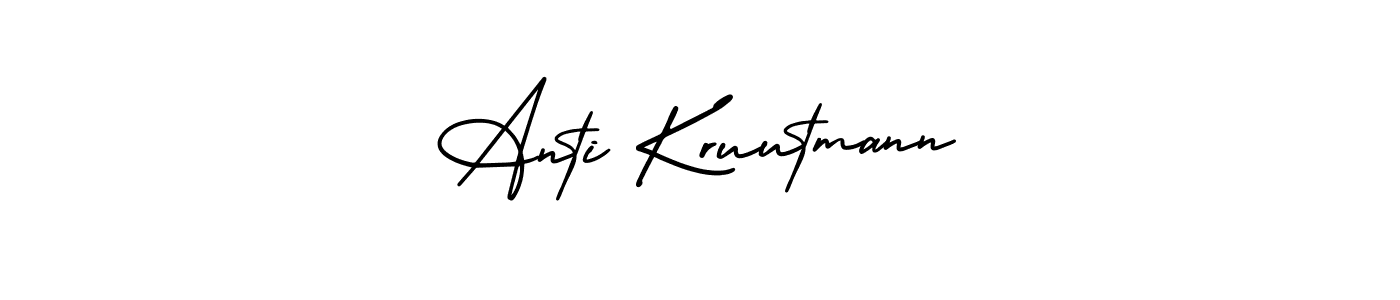 How to make Anti Kruutmann name signature. Use AmerikaSignatureDemo-Regular style for creating short signs online. This is the latest handwritten sign. Anti Kruutmann signature style 3 images and pictures png